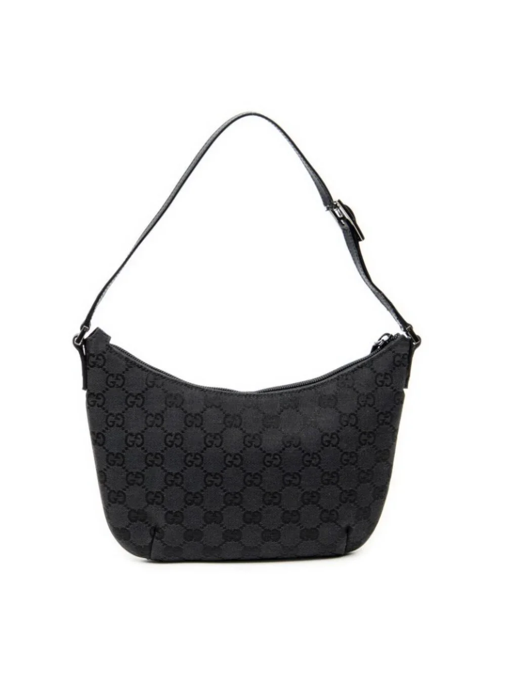 Gucci Pochette Hobo Black GG Canvas